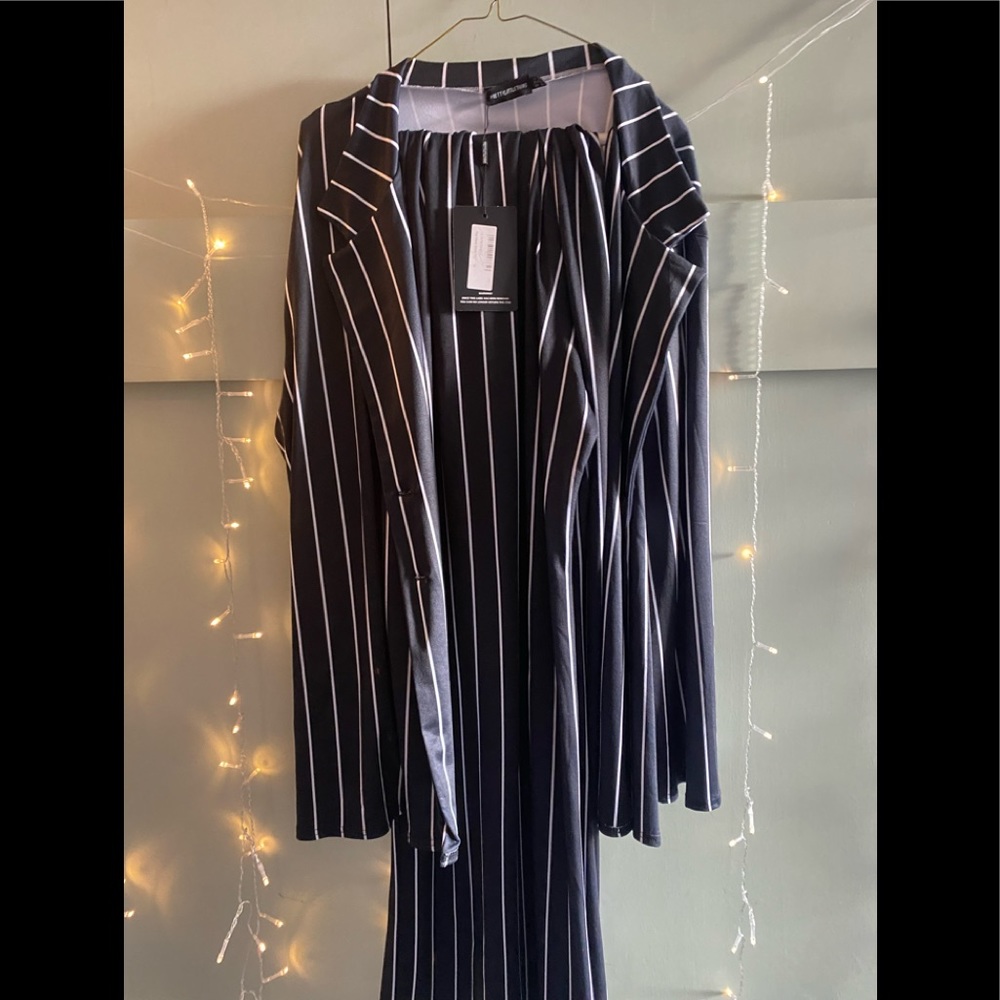 Pin stripe suit